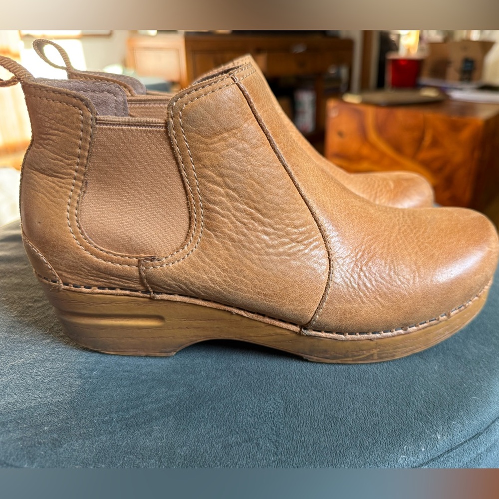 Dansko Brown Leather Ankle Booties